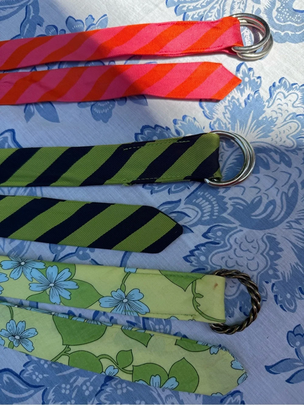 Lot Of 3 J Crew Cloth Printed Belts Womens M/L Colorful - Picture 7 of 10